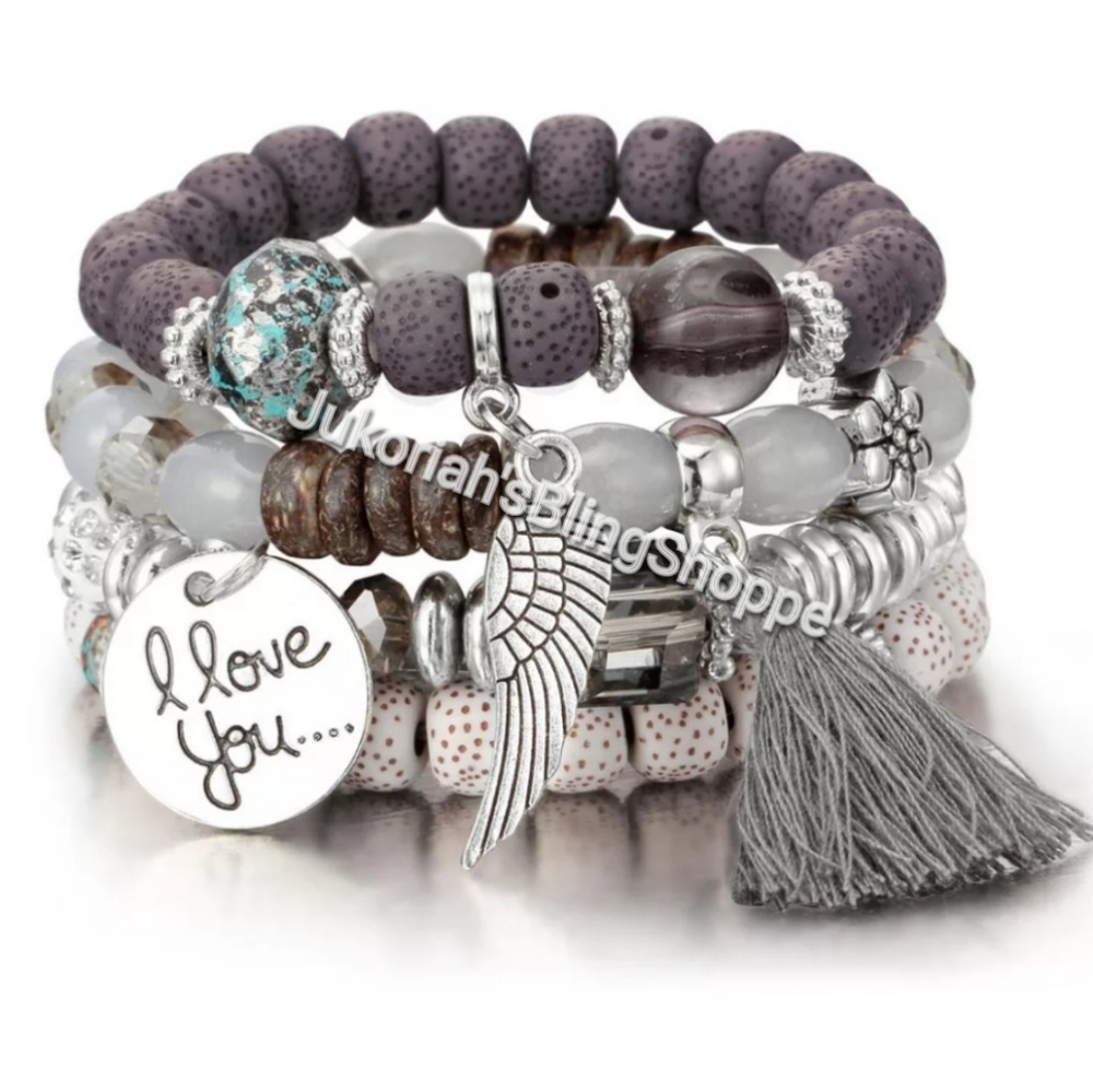 Bohemian stack bracelet